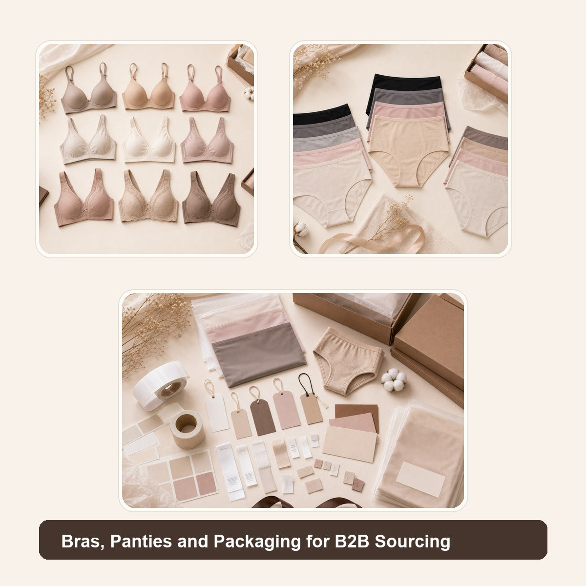 Bras panties and packaging product categories for B2B sourcing