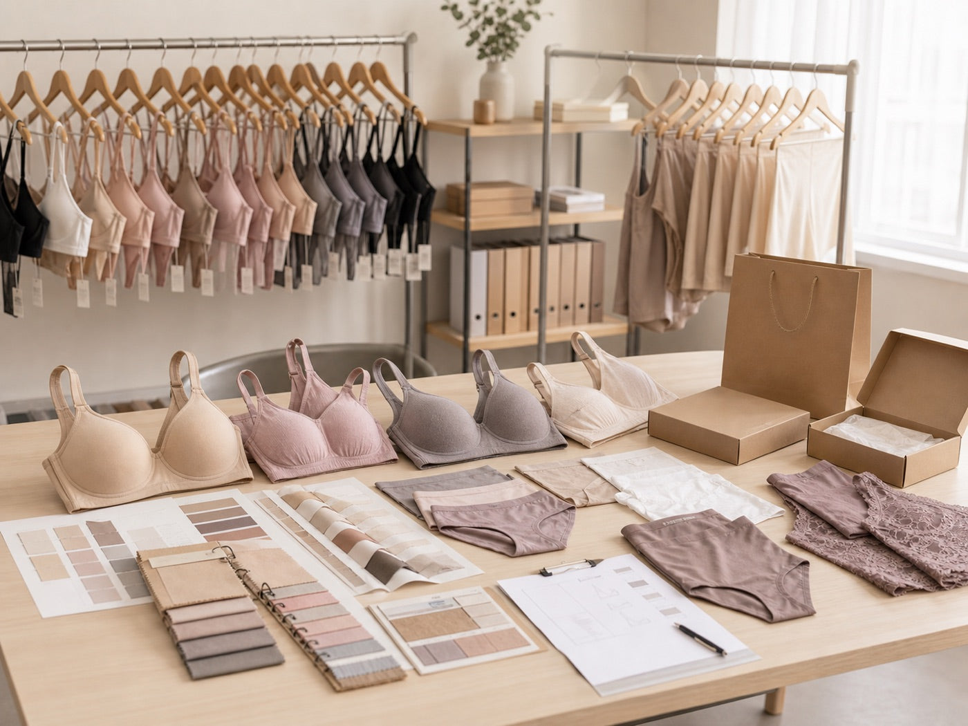 Sample room and underwear style selection